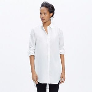 Madewell Buttondown Tunic in White